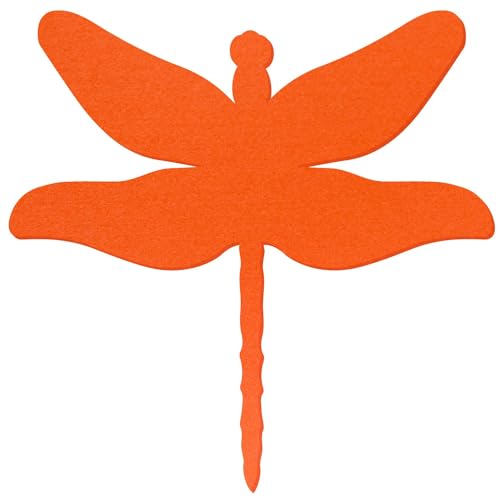 Orange Filz Libelle - Deko Basteln 3-60 cm, Pack mit:25 Stück, Breite:26cm breit von Bütic