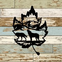 Wolf Blatt Metallschild, Hütte, Wand, Zuhause, Outdoor, Berg von BuffaloCustomsLLC