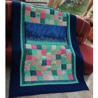 Übergröße Hochwertige Unikat Patchworkdecke/Quilt Aus Designer Qualitätsstoffen, Farblich Liebevoll Abgestimmt, Fein Abgesteppt von BunteFlickenecke