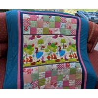 Übergrößekuschelige Unikat Patchworkdecke/Quilt Aus Designer Qualitätsstoffen, Farblich Liebevoll Abgestimmt, Fein Abgesteppt von BunteFlickenecke