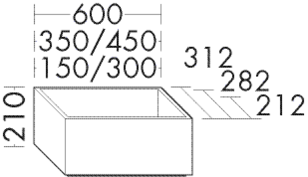 Burgbad Sockel Sys30 PG4 210x350x312 Eiche Natur, SOAE035F3445 SOAE035F3445 von Burgbad