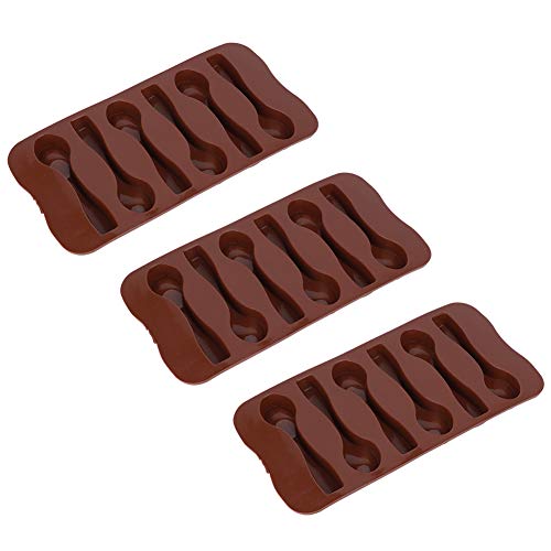 BuyWeek Schokoladenform, 3 Stück Silikon Backformen Robustes Antihaft Löffelförmiges Kuchen Schokoladen Backform Küchen Backwerkzeug von BuyWeek