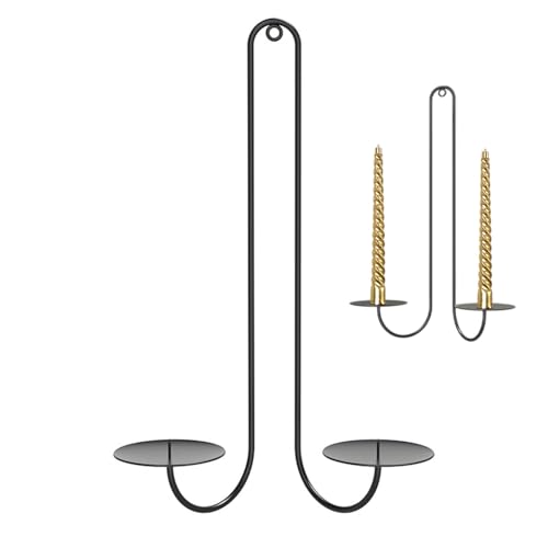 Kerzenhalter Wand Wandkerzenhalter Schwarz 2-Armiger Kerzenhalter Metall Wandkerzenhalter Für Wanddeko Hängende Kerzenständer Deko Wand Kerzenhalter Für Wohnzimmer Dekoration Kerzenhalter Wand Wandkerzenhalter Schwarz 2-Armiger Kerzenhalter Metall Wandkerzenhalter Für Wanddeko Hängende Kerzenständer Deko Wand Kerzenhalter Für Wohnzimmer Dekoration von Bvizyelck