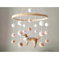 Hund Baby Mobile, Labrador Mobile Kinderzimmer, Golden Retriever Junge, Welpe Kinderbett Kinderzimmer Dekor, Geschenk von ByBabybloom