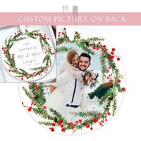 Erste Weihnachten Als Mr Und Mrs Ornament Custom Foto Ornament - Bild Hochzeit Unsere Erste Verheiratet von ByMelifluo