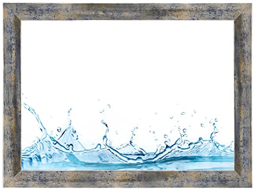 ByMoris Bilderrahmen 40 x 120 cm in Blau Gold Silber mit bruchsicherem Acrylglas - Alle Größen ByMoris Bilderrahmen 40 x 120 cm in Blau Gold Silber mit bruchsicherem Acrylglas - Alle Größen von ByMoris