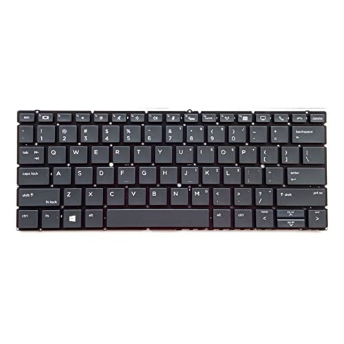 Bydezcon Laptop-Tastatur, englische Tastatur für EliteBook G5, Reparaturtastatur, US-Layout, mit Hintergrundbeleuchtung, englische Tastatur, US-Layout von Bydezcon