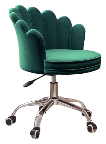 BytheM Esszimmerstühle, Drehstuhl, Schreibtischstuhl, modern, um 360 ° drehbar, ergonomischer Schreibtischstuhl mit Lendenwirbelstütze, Armlehne für kleine Häuser (Farbe: Grün) von BytheM