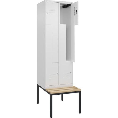 C + P Möbelsysteme C+P | Z-Spind Classic Plus Sitzbank | 2 Abteile | verkehrsweiß | B 600 mm | Zylinderschloss | untergebaut | Buche-Hartholz C + P Möbelsysteme C+P | Z-Spind Classic Plus Sitzbank | 2 Abteile | verkehrsweiß | B 600 mm | Zylinderschloss | untergebaut | Buche-Hartholz von C + P Möbelsysteme