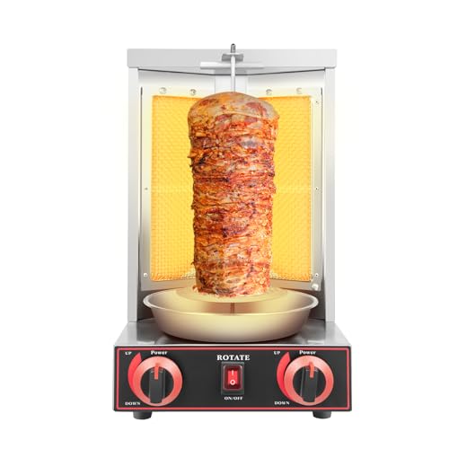 3000W Dönergrill Tischgrill 360° Rotisserie Gyrosgrill aus Edelstahl, Elektrogrill für Döner, Elektro Döner Kebab Maschine Hähnchengrill, BBQ Vertikalgrill Maschine von C-Juzarl