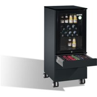 C+P Kühlschrank-Caddy Asisto für Cappuccino- und Espresso-Tassen, H1150xB500xT600mm Schwarzgrau von C + P Möbelsysteme