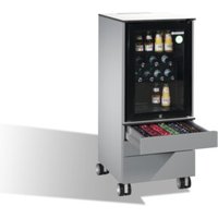 C+P Kühlschrank-Caddy Asisto für Lungo- und Espresso-Tassen, H1150xB500xT600mm Weißaluminium von C + P Möbelsysteme