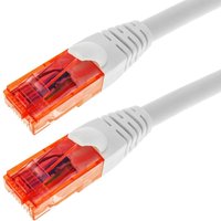 CableMarkt - 24 AWG UTP-Ethernet-Kabel mit RJ45-Stecker der Kat. 6A in weißer Farbe von 50 cm von CABLEMARKT
