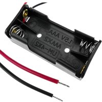 CableMarkt - Batteriehalter aus Kunststoff für zwei Batterien AAA LR03 1,5 V von CABLEMARKT