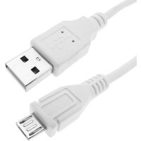 Cablemarkt - Kabel mit Anschlüssen usb a Stecker 2.0 auf Micro usb b Stecker 2.0 in Weiß 3 m von CABLEMARKT