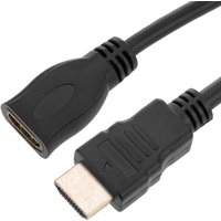 Cablemarkt - hdmi 1.4 Kabel 20 cm lang mit hdmi-a Stecker auf hdmi Buchse Anschluss in schwarz von CABLEMARKT