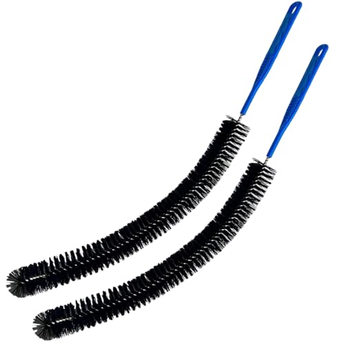 Abflussbürste 2pcs 20,5 Zoll Flexible biegsame Abflussreinigungsbürste mit weicher feiner Nylonborste und Plastikgriff Langtrockner Entlüftungsbürste zum Waschmaschinen Küche Waschbecken Dusche Badew von CAKEEYUM