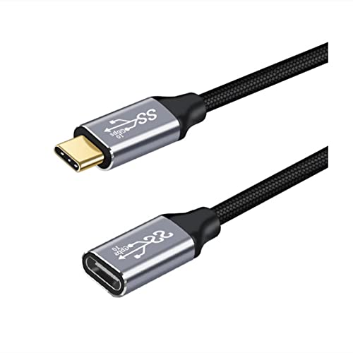 USB 3.1-Verlängerungskabel – Stecker auf Buchse Verlängerungskabel 10 Gbit/s Datenübertragung, 100 W 20 V/5 A USB-C auf USB-C 3.1 Gen2 Kabel 4K-Videoausgang, voll kompatibel mit Typ-C-Geräten 1m…… von CAKOBLE