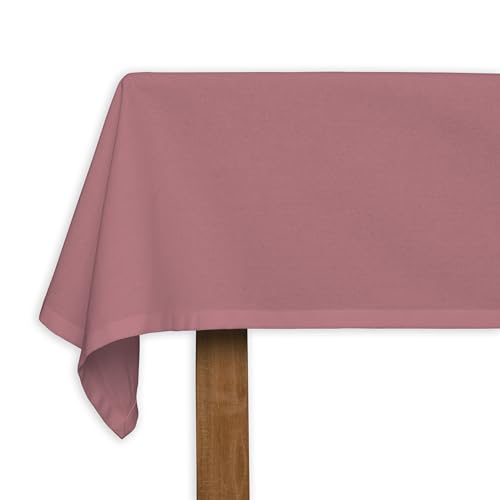 CALICOT Brandied Apricot Tischdecke aus 100% Baumwolle, vorgewaschen und vorgeschrumpft, perfekt für Zuhause | Speisen | Tischplatte| Partydekoration, Baumwolle, (Quadratisch, 140 x 140 cm) von CALICOT