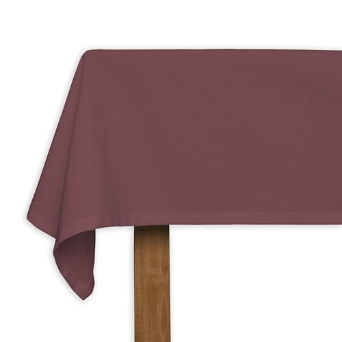 CALICOT Roan Rouge Tischdecke aus 100% Baumwolle, vorgewaschen und vorgeschrumpft, perfekt für Zuhause | Speisen | Tischplatte| Partydekoration, Baumwolle, (Rechteckig, 160 x 229 cm) von CALICOT