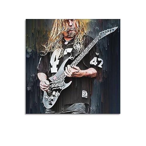 Jeff Hanneman Poster, dekoratives Gemälde, Leinwand, Wandposter und Kunstdruck, modernes Familienschlafzimmer-Dekor-Poster, 70 x 70 cm von CALMR