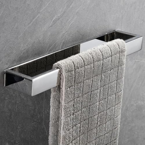 CALUCAB Handtuchhalter ohne Bohren Selbstklebende Handtuchhalter Verchromt Edelstahl Handtuchstange Badetuchhalter für Bad & Küche 30CM (30CM) von CALUCAB