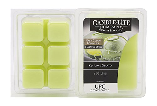 CANDLE-LITE Duftwachs Melts für Deine Duftlampe - Key Lime Gelato (56g) - Saftiges Gelato für Dein Zuhause - 6 Duftwachswürfel mit je 10h Duftdauer für Dein Lieblingsaroma, 7.5 x 10.5 x 11 cm von CANDLE-LITE