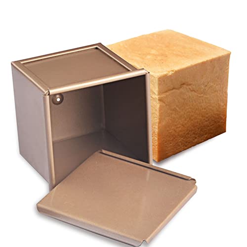 CANDeal 2 Stücke Brotbackform mit Deckel Toastbrot Backform Brotbackformen Toastbrotform Antihaft Brotform Kastenform mit Belüftungslöchern 10cm x 10cm x 10cm (Wohnung) von CANDeal