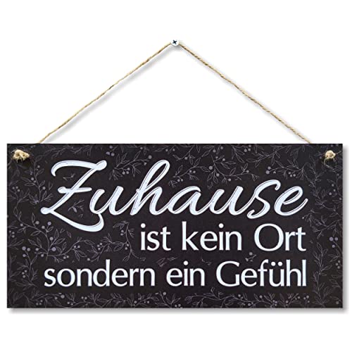 CARISPIBET Zuhause ist Dekoschild Hausdeko Hängeornamente Wohnkultur Wandkunst 15 x 30 cm von CARISPIBET