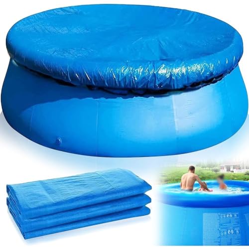 Poolabdeckung, runde Schwimmbadabdeckung, runde Poolabdeckung, Staubschutz für runde aufblasbare Familienpool-Planschbecken und Outdoor-Garde (3,6 m) von CARMOTTER