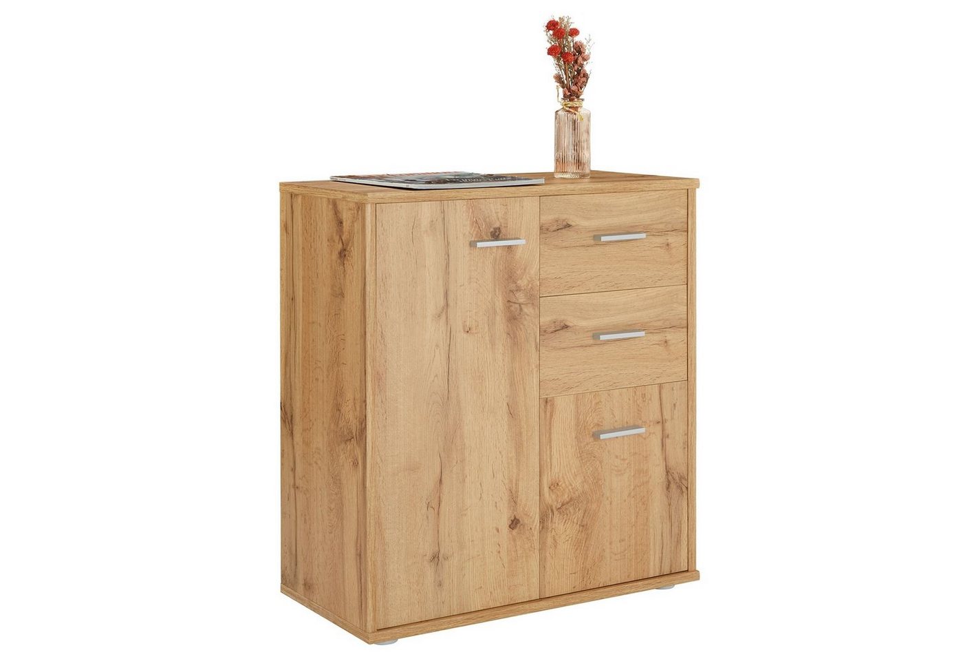 CARO-Möbel Highboard LOCARNO, Kommode Sideboard Mehrzweckschrank Beistell 2 Türen Schubladen in Wota von CARO-Möbel