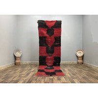 100x250 - Teppich Läufer Rot Und Schwarz Boho Langer Für Wohnzimmer von CARPETSABDELHADI