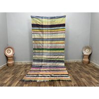 Handgeknüpfter Kelim Teppich Marokko - Kilim 100x250 Berber Blau Wohnkultur Bauernhaus Geschenke Für Oma von CARPETSABDELHADI