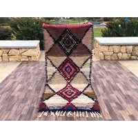 Teppich Läufer 100×200 - Azilal Berber Rot Kleiner Beige von CARPETSABDELHADI