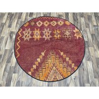 Kleiner Runder Teppich Für Badezimmer Lila - Kreis Schlafzimmer Vintage Boho Wohnzimmer Outdoor Die Haustür von CARPETSABDELHADI