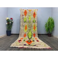 Handgemachter Schmaler Teppichläufer in Weiß Aus Echter Wolle - Outdoor Teppich Läufer Wohndeko Boho 100x230 von CARPETSABDELHADI