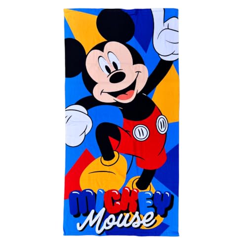 CARTOON Disney Mickey Mouse Strandtuch 140 x 70 cm Mikrofaser Handtuch für Kinder Pool Strand von CARTOON