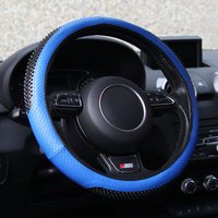 Cartrend - Lenkradhülle Massage Schwarz/Blau von CARTREND