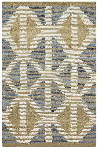 Kelim-Teppich mit geometrischem Muster, 10,2 x 30,5 cm, für drinnen und draußen, indische Premium-Qualität, handgewebt, Flachgewebe, handgefertigt, Boho-Teppiche für Zuhause, Foyar, Flur, von CASAVANI