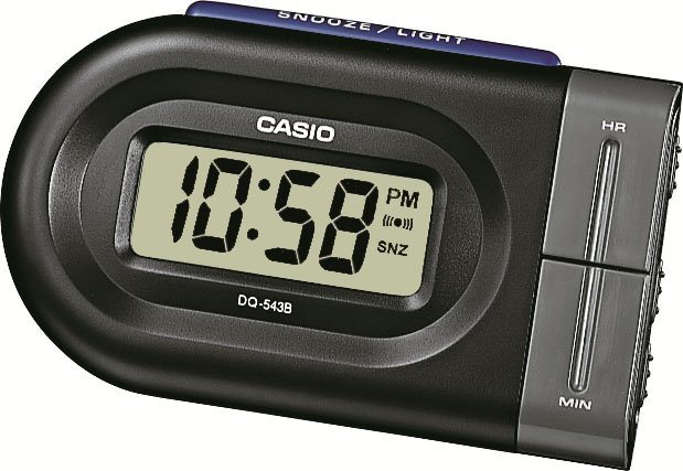 CASIO Reisewecker DQ-543B-1EF Wecker, ideal als Geschenk, Beleuchtung von CASIO