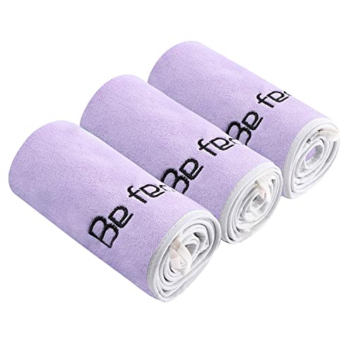 CASOFU Mikrofaser Handtuch Fitness Handtuch Set Gym Handtücher Fitnessstudio Sport Handtuch Gym 35 x 73 cm 3er Set Purple von CASOFU