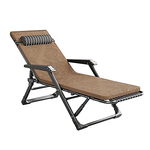 Outdoor-Liegestühle, klappbare Sonnenliege, verstellbare Gartenliege, mit abnehmbarem Baumwollpolster und dickem Flachrohr, tragbarer Balkon-Lounge-Sessel für den Außenbereich erforderlich (Farbe: von CASOTA