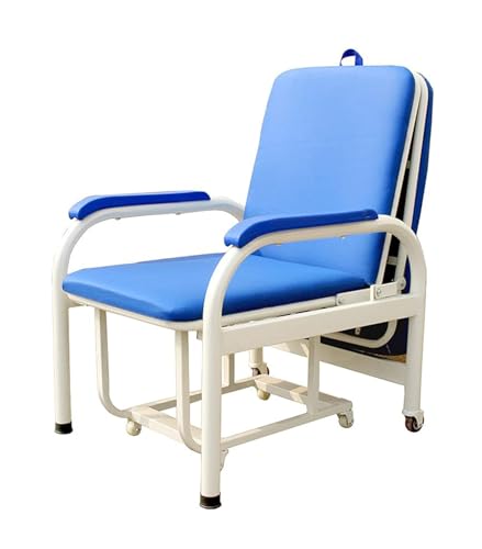 CAULO Krankenhaus-Begleitstuhlbett, multifunktionaler medizinischer tragbarer Klappstuhl mit doppeltem Verwendungszweck, Pflegestuhl mit Bett, mit Rädern (D) von CAULO