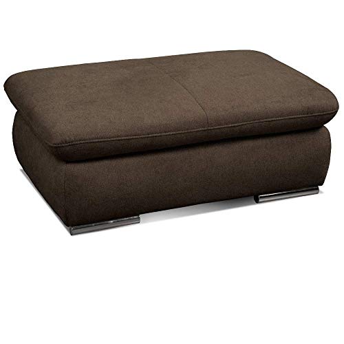 Cavadore Hocker Alkatraz / Polsterhocker passend zum Ecksofa oder zur Wohnlandschaft Alkatraz / Modernes Design / 101 x 43 x 68 / Braun von CAVADORE