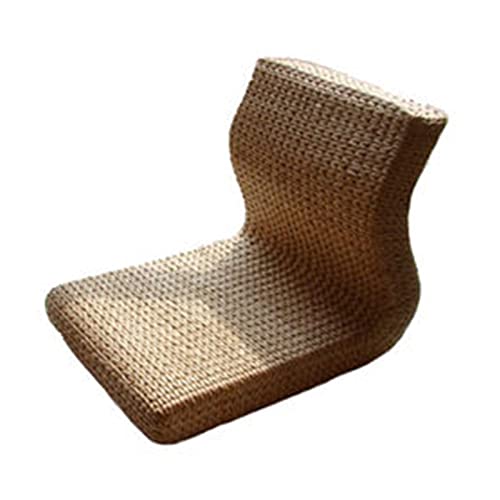 CCVAYE Bodenstuhl Beinloser Stuhl Strohgeflochtener Rattan-Rückenstuhl Lazy Chair/Natur1/37 * 35 * 36 cm von CCVAYE