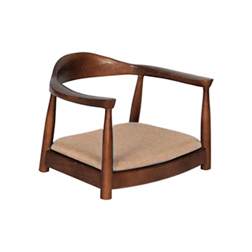CCVAYE Bodenstuhl Sitzlehne Stuhl Massivholz Niedriger Teestuhl Beinloser Stuhl/Natur2/62 * 37 * 53 cm von CCVAYE