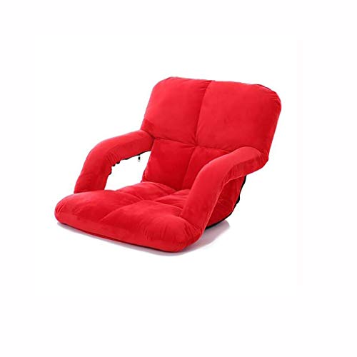 CCVAYE Rotes Liegesofa-Sesselsofa Lazy Suede Kleines Sofa Stuhl Bodensofa Sessel von CCVAYE