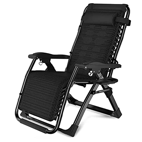 Faltbare Sonnenliegen, mit Getränkehalter und abnehmbarem Wattepad, multifunktionaler, Verstellbarer Home Lazy Lounge Chair von CCVAYE