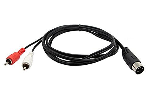 5 Pin Din MIDI Kabel, CERRXIAN Din Din 5 Pin Stecker auf 2 Cinch Stecker Professionelles Audio Kabel für Bang & Olufsen, Naim, Quad ... Stereo Systeme (DIN MALE-1.5m) von CERRXIAN