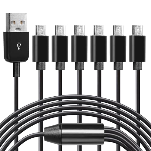 CERRXIAN 5 Fuß USB 1 Stecker auf 6 Stecker, Micro-Splitter-Y-Kabel. USB-Micro-Y-Splitter unterstützt Datenübertragung für USB-Flash-Laufwerke, Tastatur und Maus von CERRXIAN